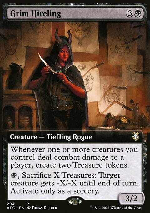 Grim Hireling (Extended Art) [Dungeons & Dragons: Adventures in the Forgotten Realms Commander]