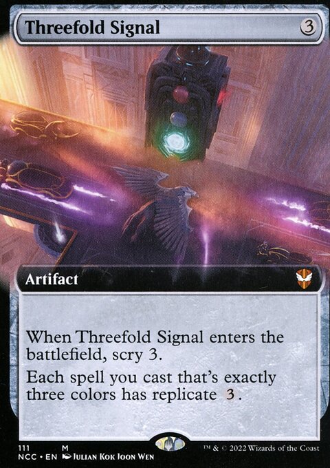 Threefold Signal (Extended Art) [Streets of New Capenna Commander]