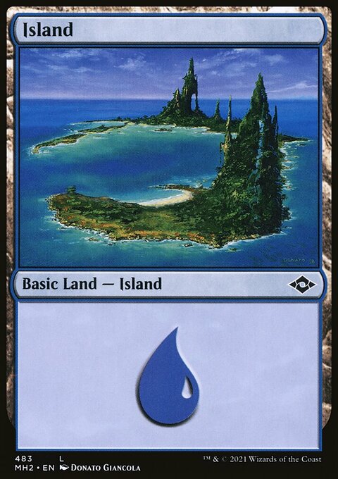 Island (483) (Foil Etched) [Modern Horizons 2]