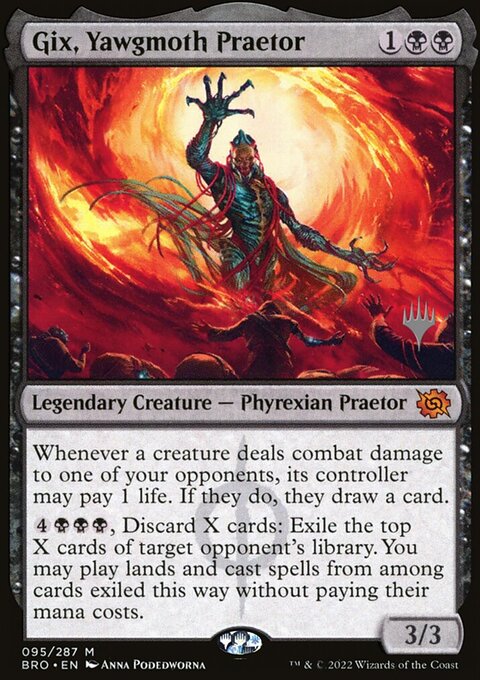 Gix, Yawgmoth Praetor [The Brothers' War Prerelease Promos]