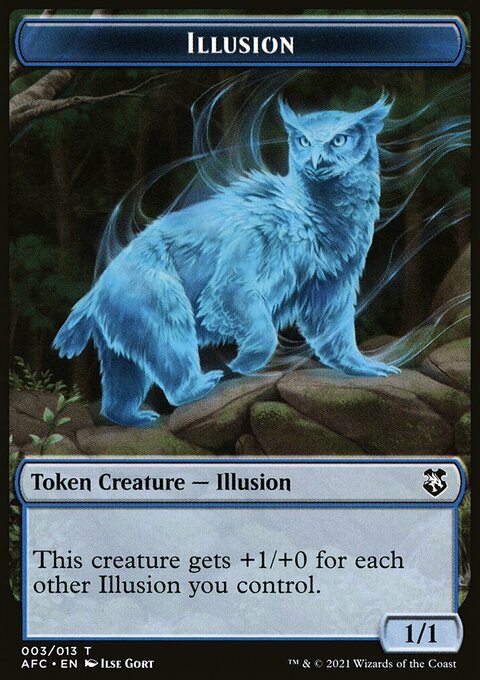 Illusion // Skeleton Double-Sided Token [Dungeons & Dragons: Adventures in the Forgotten Realms Commander Tokens]