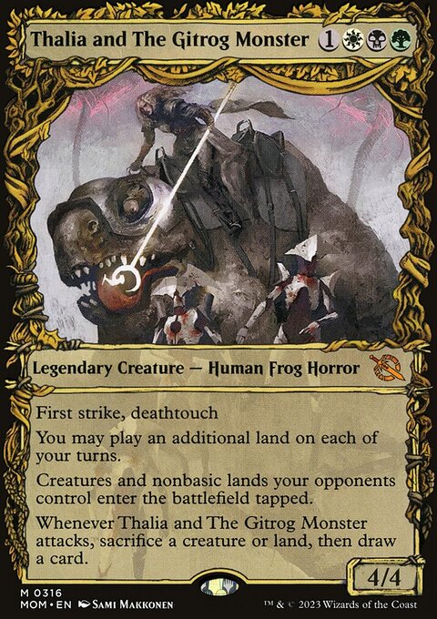 Thalia and The Gitrog Monster (Showcase Planar Booster Fun) [March of the Machine]