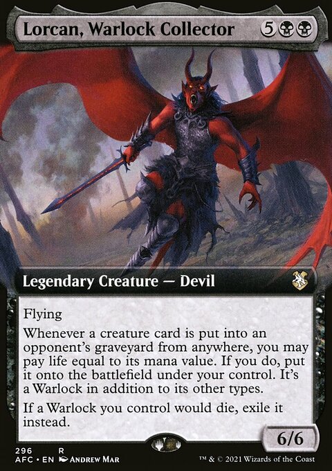 Lorcan, Warlock Collector (Extended Art) [Dungeons & Dragons: Adventures in the Forgotten Realms Commander]