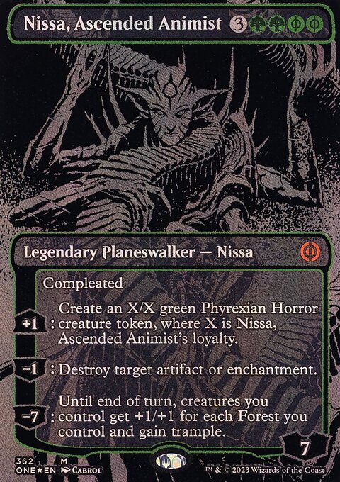 Nissa, Ascended Animist (Oil Slick Raised Foil) [Phyrexia: All Will Be One]