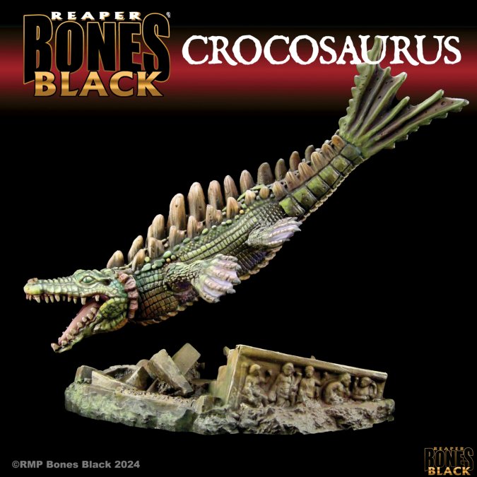 Reaper: Bones Black: Crocosaurus (Crocodile-Dragon)