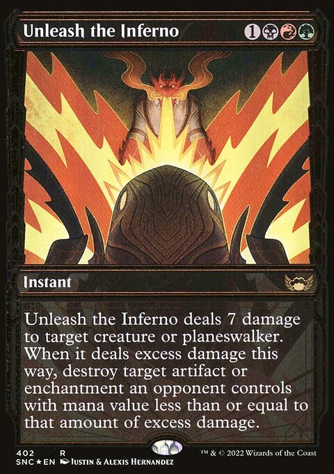 Unleash the Inferno (Showcase Golden Age Gilded Foil) [Streets of New Capenna]