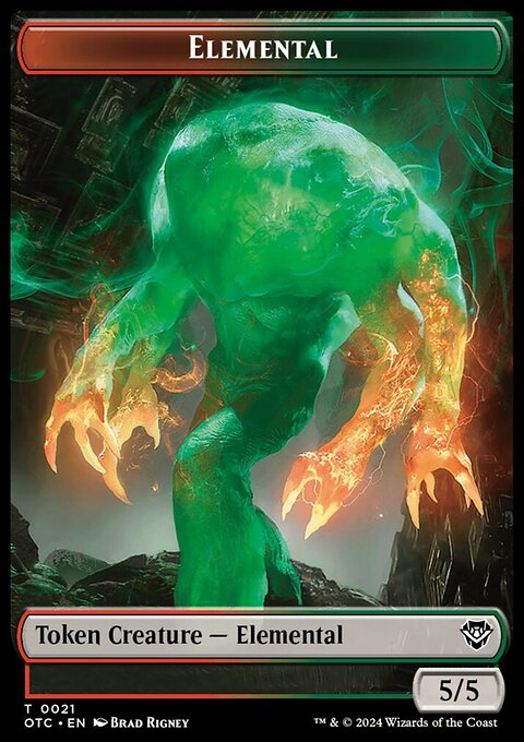 Elemental (0021) // Angel Double-Sided Token [Outlaws of Thunder Junction Commander Tokens]