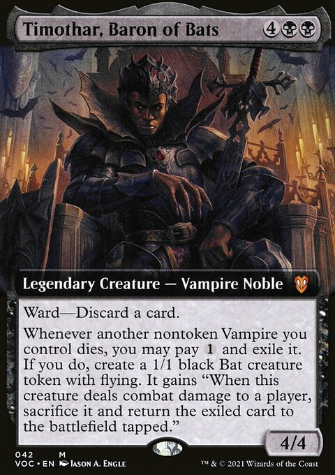 Timothar, Baron of Bats (Extended Art) [Innistrad: Crimson Vow Commander]