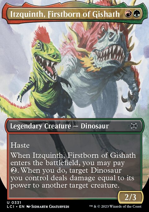 Itzquinth, Firstborn of Gishath (Borderless) [The Lost Caverns of Ixalan]