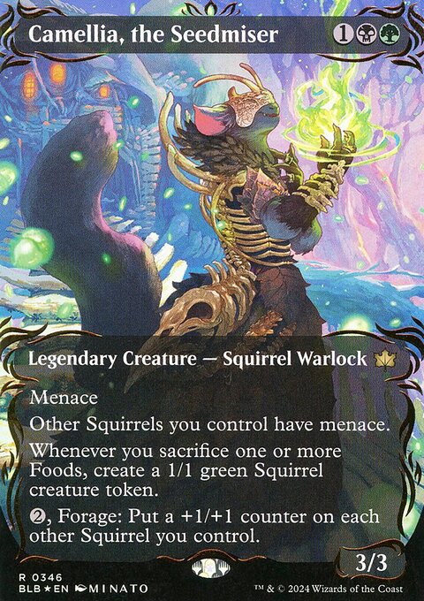 Camellia, the Seedmiser (Borderless) (Raised Foil) [Bloomburrow]