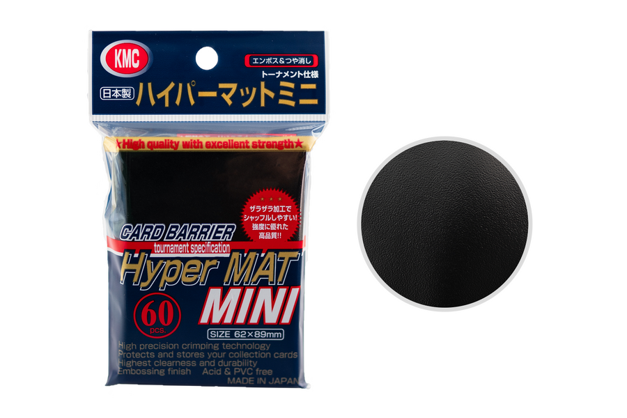 Hyper MAT MINI Sleeves - Black - 60 Sleeves