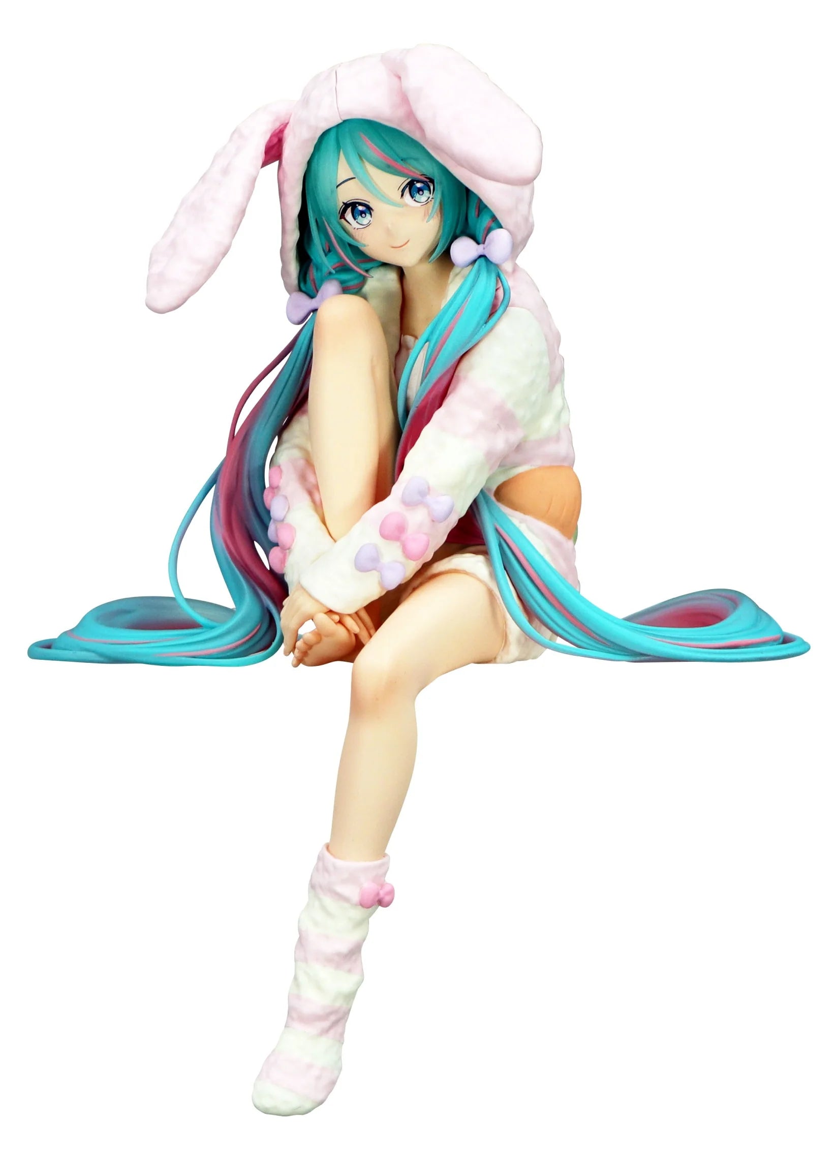 Hatsune Miku Noodle Stopper Figure Rabbit Ear Hood Pajama