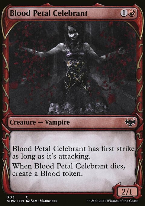 Blood Petal Celebrant (Showcase Fang Frame) [Innistrad: Crimson Vow]