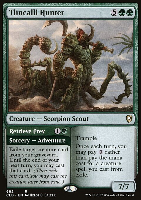 Tlincalli Hunter // Retrieve Prey [Commander Legends: Battle for Baldur's Gate]