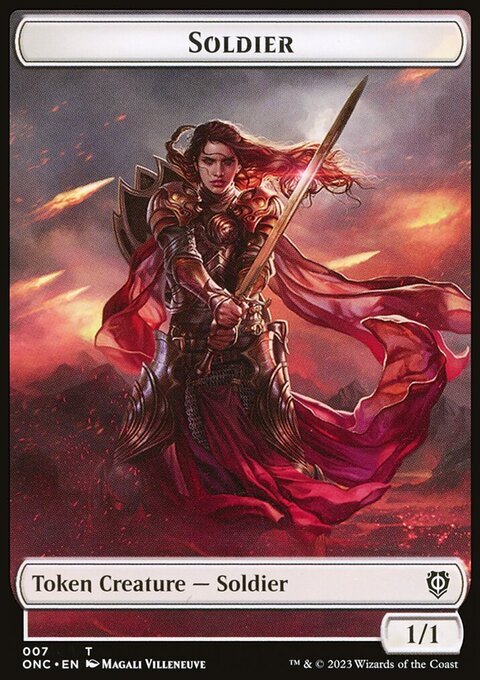 Soldier (007) // Angel Double-Sided Token [Phyrexia: All Will Be One Commander Tokens]