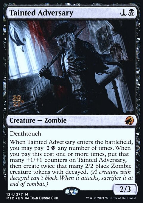 Tainted Adversary [Innistrad: Midnight Hunt Prerelease Promos]