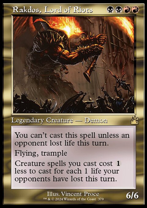 Rakdos, Lord of Riots (Retro) (Serialized) [Ravnica Remastered]