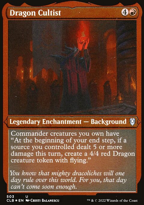 Dragon Cultist (Foil Etched) [Commander Legends: Battle for Baldur's Gate]