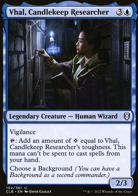Vhal, Candlekeep Researcher [Commander Legends: Battle for Baldur's Gate]