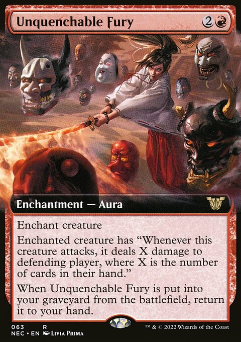 Unquenchable Fury (Extended Art) [Kamigawa: Neon Dynasty Commander]
