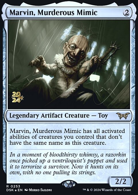 Marvin, Murderous Mimic [Duskmourn: House of Horror Prerelease Promos]