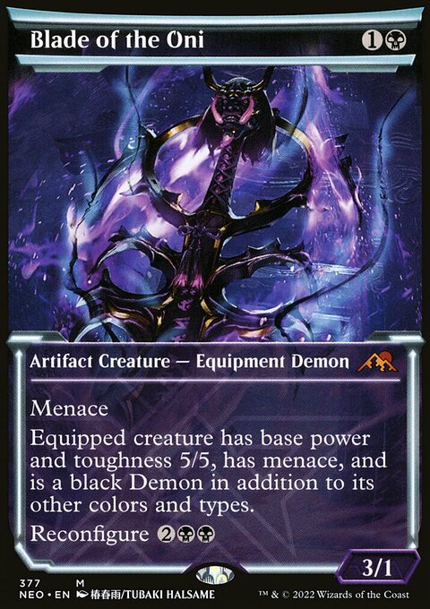 Blade of the Oni (Showcase Soft Glow) [Kamigawa: Neon Dynasty]