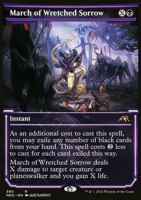 March of Wretched Sorrow (Showcase Soft Glow) [Kamigawa: Neon Dynasty]