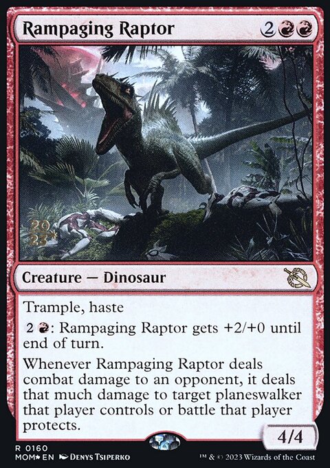 Rampaging Raptor [March of the Machine Prerelease Promos]