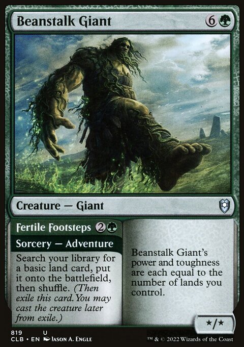 Beanstalk Giant // Fertile Footsteps [Commander Legends: Battle for Baldur's Gate]