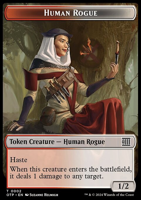 Human Rogue Token [Outlaws of Thunder Junction: Breaking News Tokens]