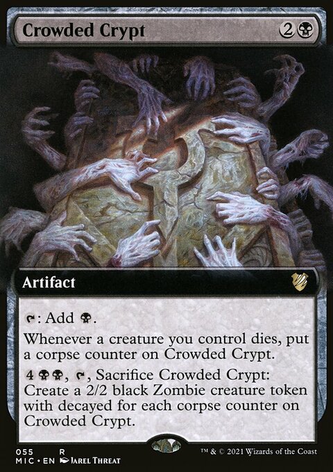 Crowded Crypt (Extended Art) [Innistrad: Midnight Hunt Commander]