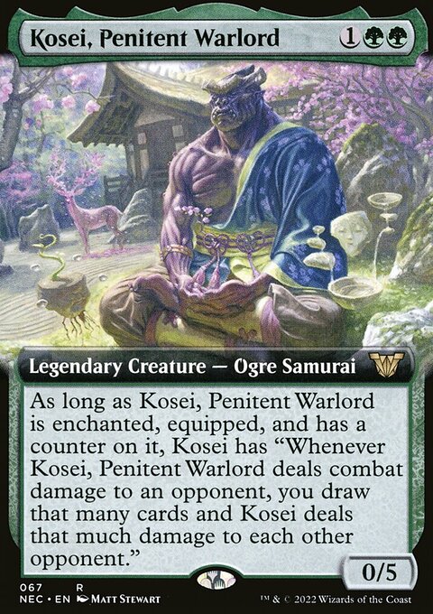 Kosei, Penitent Warlord (Extended Art) [Kamigawa: Neon Dynasty Commander]
