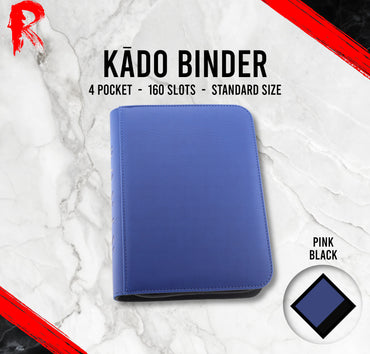 Kādo Binder - 4 Pocket Standard Zip Binder - Blue