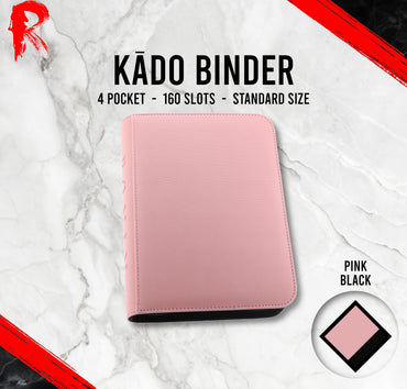 Kādo Binder - 4 Pocket Standard Zip Binder - Pink