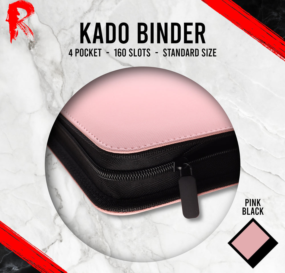 Kādo Binder - 4 Pocket Standard Zip Binder - Pink