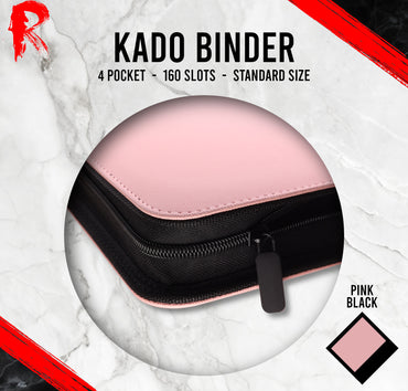 Kādo Binder - 4 Pocket Standard Zip Binder - Pink