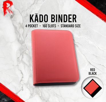 Kādo Binder - 4 Pocket Standard Zip Binder - Red