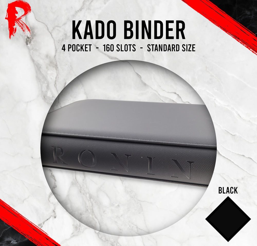 Kādo Binder - 4 Pocket Standard Zip Binder - Black