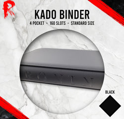 Kādo Binder - 4 Pocket Standard Zip Binder - Black