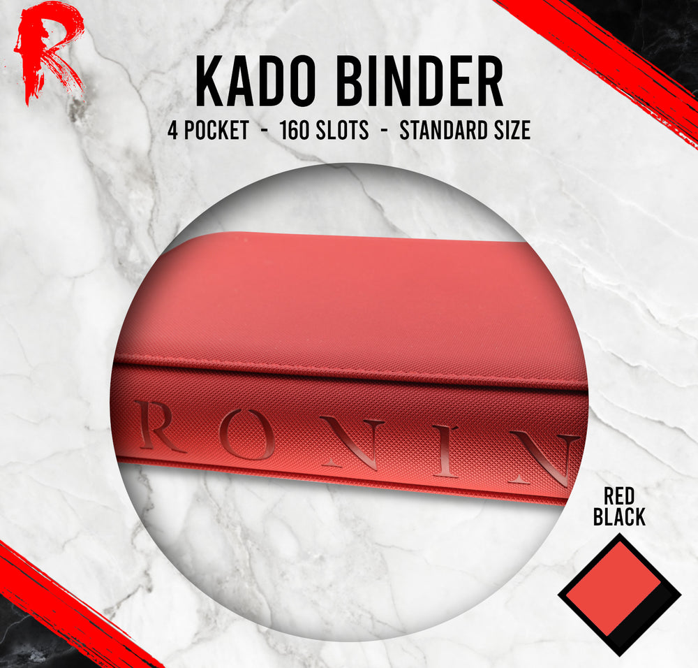 Kādo Binder - 4 Pocket Standard Zip Binder - Red