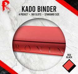 Kādo Binder - 4 Pocket Standard Zip Binder - Red