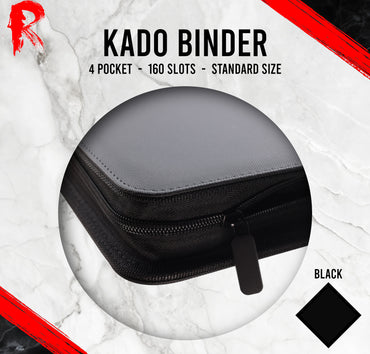 Kādo Binder - 4 Pocket Standard Zip Binder - Black