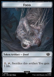 Tentacle // Food (0024) Double-Sided Token (Surge Foil) [The Lord of the Rings: Tales of Middle-Earth Tokens]