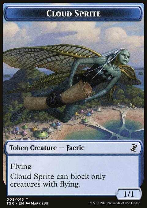 Cloud Sprite Token [Time Spiral Remastered Tokens]