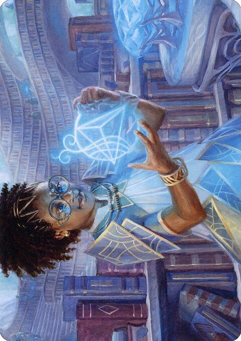 Zimone, Quandrix Prodigy Art Card (Gold-Stamped Signature) [Strixhaven: School of Mages Art Series]