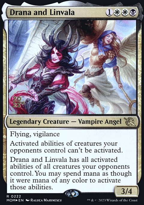 Drana and Linvala [March of the Machine Prerelease Promos]