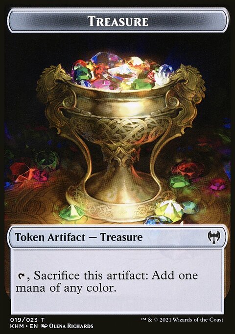 Treasure // Troll Warrior Double-Sided Token [Kaldheim Tokens]