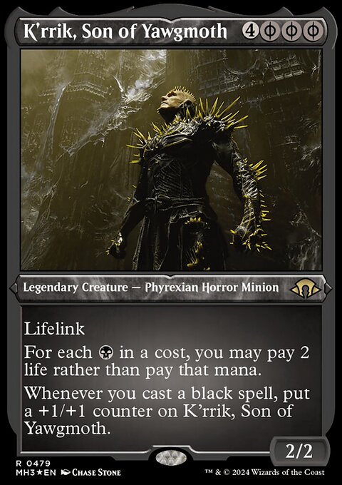 K'rrik, Son of Yawgmoth (Foil Etched) [Modern Horizons 3]