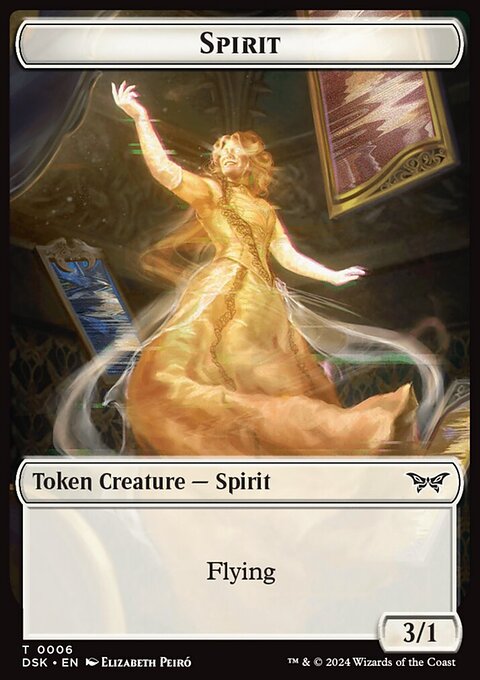 Spirit (0006) // Treasure Double-Sided Token [Duskmourn: House of Horror Tokens]