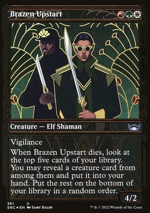 Brazen Upstart (Showcase Golden Age Gilded Foil) [Streets of New Capenna]
